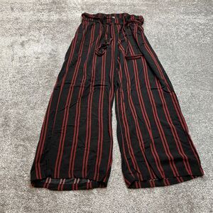 Torrid Paperbag Sweatpants Womens Plus Size 0 Red Black Striped Harem Soft 32x28